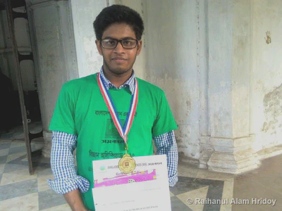 Medal and certificate from the National Science Olympiad